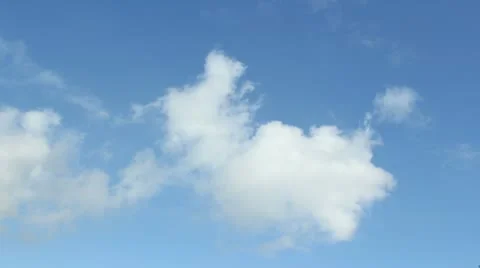 Blue Sky with fluff clouds Stock Footage 10915771