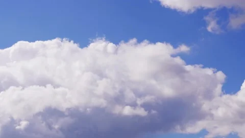 Blue Sky With Fluffy Clouds Stock Footage 238761145