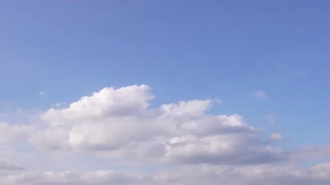 Blue Sky With Fluffy Clouds Stock Footage 238870301