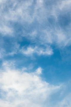 Blue Sky with Fluffy Clouds Stock Photos