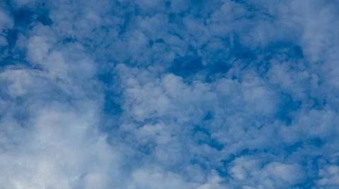 Blue Sky With Fluffy Clouds 写真素材