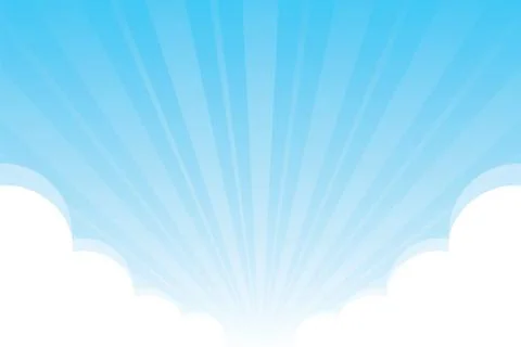 Blue sky with fluffy clouds white background, sky background with clouds whit Illustrazione stock