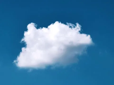 Blue sky with fluffy white cloud Stock Photos
