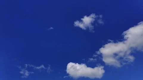 Blue Sky with Fluffy White Clouds on a Clear Day Video stock 305524682