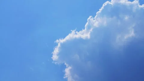 Blue sky with fluffy white clouds on a bright sunny day Time Lapse, Timelapse Stock Footage 328827428