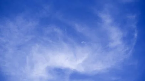 Blue sky with fluffy white clouds. Beautiful nature background. Stock Photos