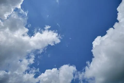 Blue Sky with Fluffy White Clouds Photos