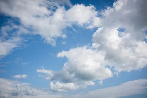 Blue sky full of clouds Stock Photos