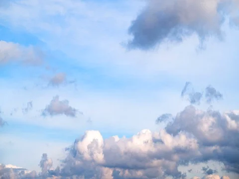 Blue sky full of white clouds Stock Footage 82559841