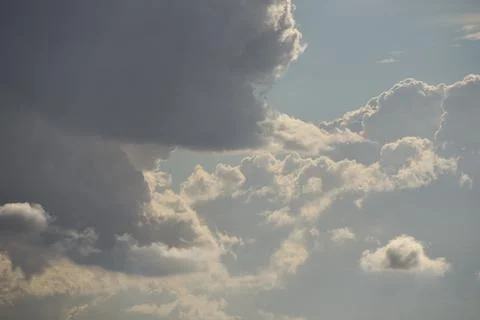 Blue sky full of white clouds, storm day Stock Photos