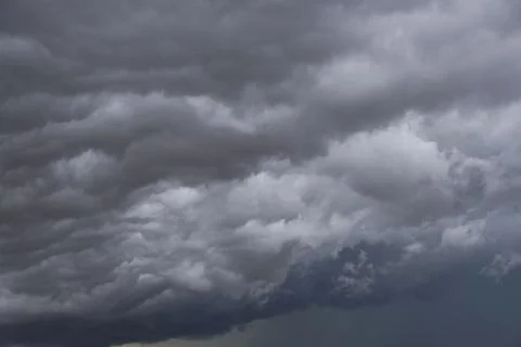 Blue sky full of white clouds, storm day Stock Photos
