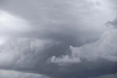 Blue sky full of white clouds, storm day Stock Photos