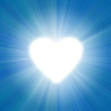 Blue sky with a glow Stock Photos