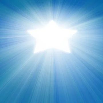 Blue sky with a glow Stock Photos