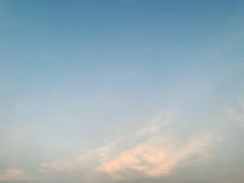 Blue Sky Gradient With Warm Sunlit Clouds Daytime Jakarta Indonesia Stock Photos