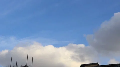 Blue Sky with grey clouds Stock Footage 170384996