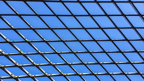 Blue sky with a grid of squares Stock Photos