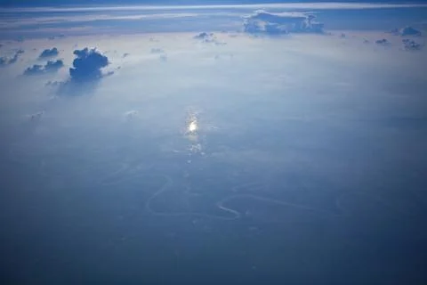 Blue sky high view Stock Photos