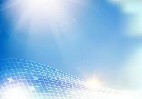 Blue sky illustration for science theme. Stock Illustration