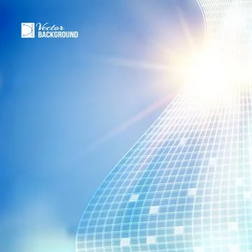 Blue sky illustration for science theme. Stock Illustration