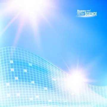 Blue sky illustration for science theme. Stock Illustration