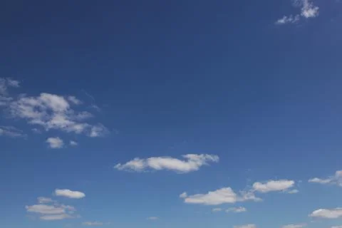 Blue sky with interesting cloudscape. Stock Photos