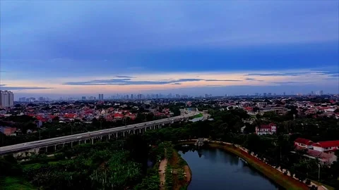 Blue sky, lake Video stock 310402620