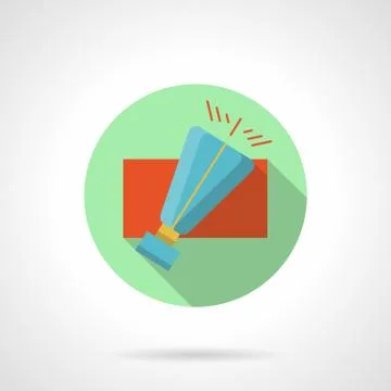 Blue sky lantern round flat color vector icon Stock Illustration