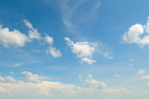 Blue sky with light clouds 스톡 사진