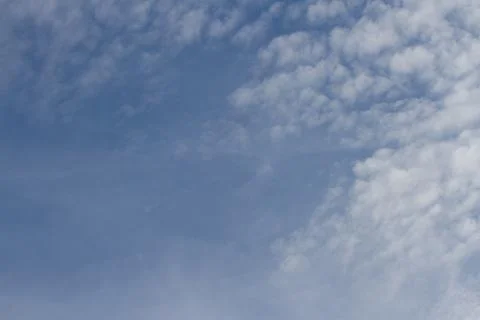 Blue sky with light fine clouds Stock Photos