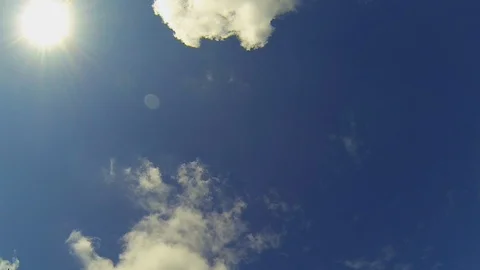 Blue sky with light layered clouds timelapse Stock Footage 114519574