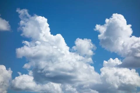 Blue sky with light white clouds Stock Photos