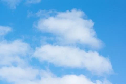 Blue sky with light white clouds Foto stock