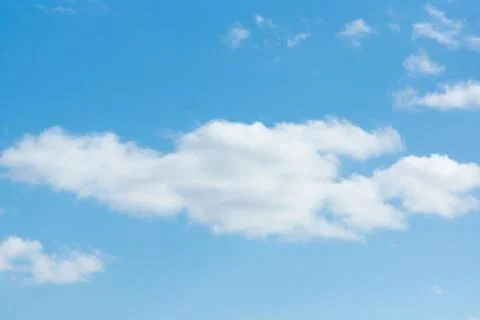 Blue sky with light white clouds Stock Photos