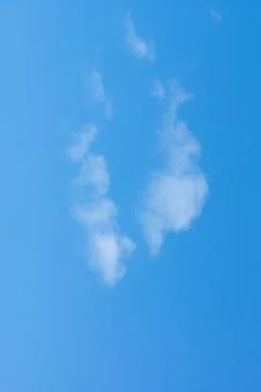 Blue sky with light white clouds Stock Photos