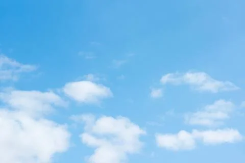 Blue sky with light white clouds Foto stock