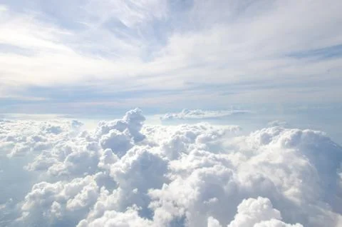 Blue sky with many cloud Stock Photos