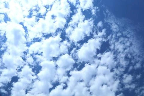  Blue sky with many clouds. Close-up. Background. Blue sky with many cloud... Stock Photos