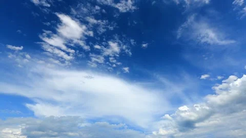Blue sky with many white clouds. Stock Footage 296665050