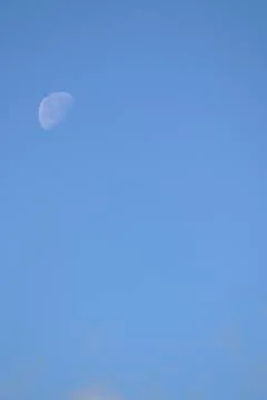 Blue sky moon 스톡 사진