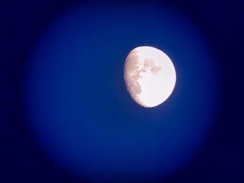 Blue Sky Moon Stock Photos