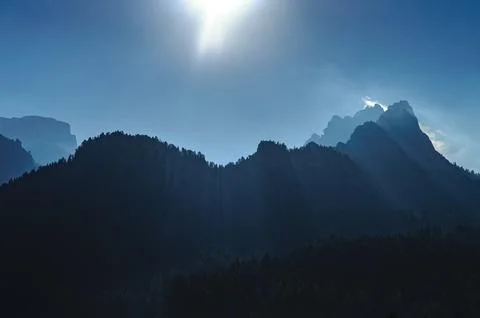 Blue sky in mountain Stock Photos