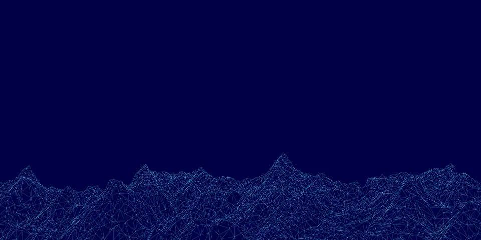 Blue sky with a mountain range in the background. The sky is filled with small Stock Illustration