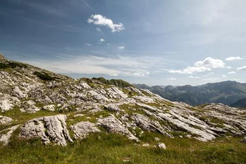 Blue sky in mountains Stock Photos