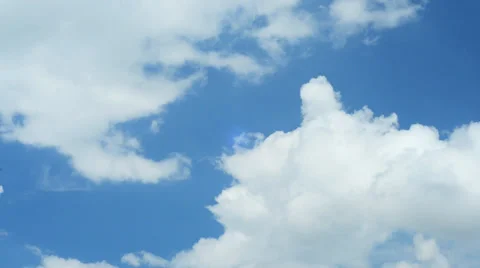 Blue sky with moving clouds Time lapse 1080p Stock Footage 39715937