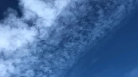 Blue sky moving high above the earth at airplanes flights height, beautiful n Stock Footage 100627520