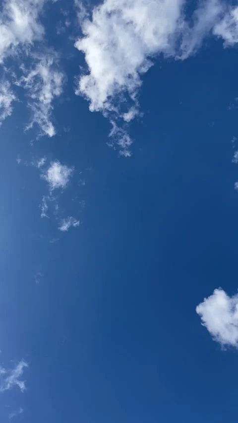 Blue sky with moving white clouds. Stock Footage 265174252
