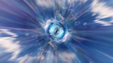 Blue Sky Nebula Flight Stock Footage 263652875