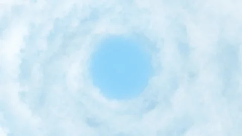 Blue Sky Opening With Soft Rotating Clouds and Forward Camera Motion Vídeo Stock 333789711