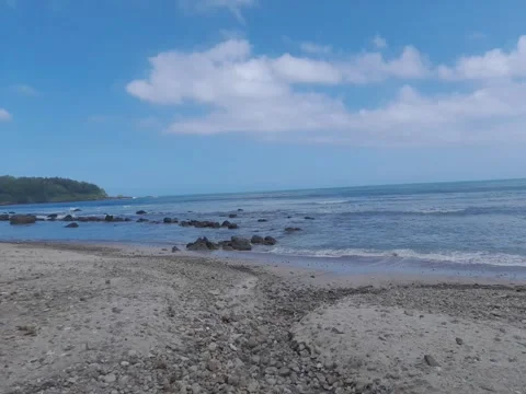 Blue sky over beach Stock Footage 264154670